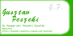 gusztav peszeki business card